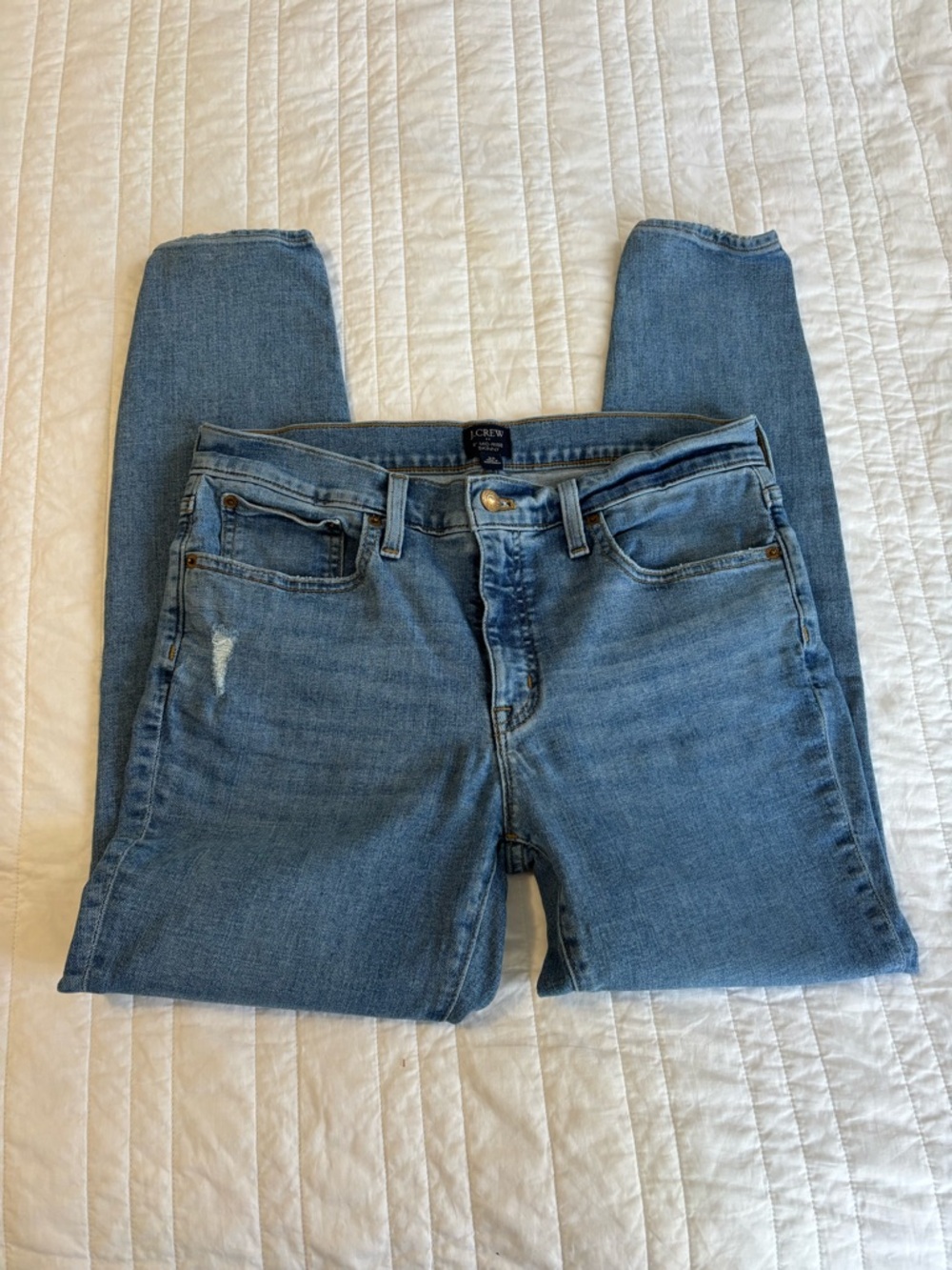 J. Crew 8” Mid-rise Skinny Jeans